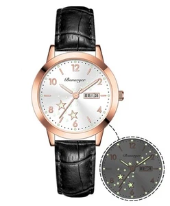 Women's Casual Wrist Watch, Leather Band Analog Quartz Ladies Dress Watch wit... - Picture 1 of 7