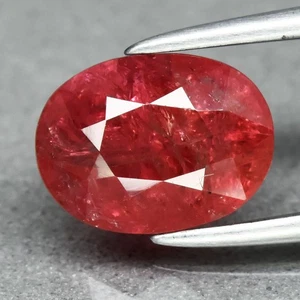 💎 1.97ct 8x6mm Oval Orangish Pink Sapphire - Heated, Malawi Gemstone - Picture 1 of 4