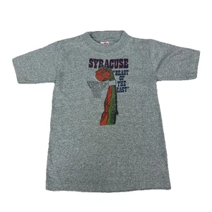 Vintage Syracuse University Basketball JUGEND Medium T-Shirt Beast Big East Artex - Bild 1 von 4