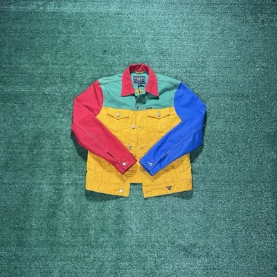 - Jaqueta jeans Guess X J balvin - Verde x vermelho x azul x amarelo - Imagem 1 de 4