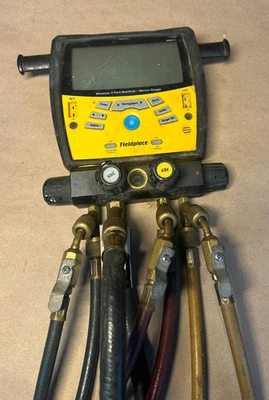 Colector de refrigerante Fieldpiece SM480V 4 puertos medidor de micras con mangueras Foto 1 de 4