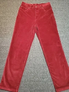 Pantalones de pana de colección Lauren Ralph Lauren talla 8 tiro medio pierna recta borgoña mamá - Imagen 1 de 18