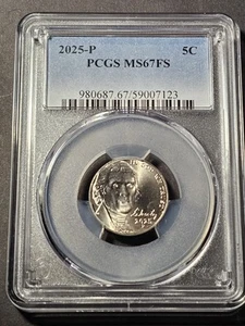 2025 P Jefferson Nickel PCGS MS 67 FS Full Steps TOP POP NONE HIGHER - Picture 1 of 4