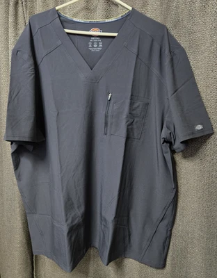 Dickies ретро мужчин олова серый v-образным вырезом медицинский скраб верхний размер 3XL новый с Ярлыками - Изображение 1 из 4