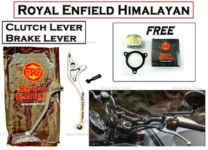 Royal Enfield Kit "Clutch & Brake Lever" Silver FREE OIL FILTER Himalayan 411" - Foto 1 di 5