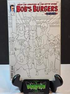Bob's Burgers #1 Baltimore Comic Con exclusivo boceto en blanco y negro dinamita 2015 casi nuevo - Imagen 1 de 5