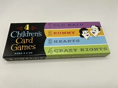 THINKFUN 4 Children's Card Games Rummy Hearts Old Maid Crazy Eights New In Box - Image 1 of 4