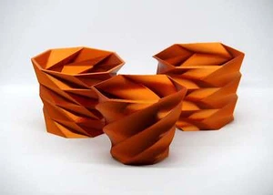 Beautiful set of 3 plant pots / Geometric modern design / Garden planter cover - Picture 1 of 9