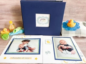 Baby Boy Scrapbook Album, Premade Baby Boy Album, 8 By 8 Baby Boy Photo Book - Picture 1 of 10