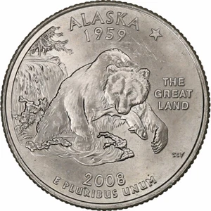 [#224468] United States, Quarter, 2008, U.S. Mint, Copper-Nickel Clad Copper, AU - Picture 1 of 2