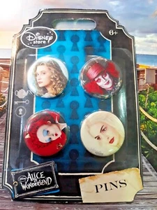Alice nel Paese delle Meraviglie Tim Burton Movie Set di 4 Spille Pulsanti Disney Trading - Unope - Foto 1 di 6