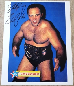 AWA All Star Wrestling Larry Zbyszko Signed 8x10 Photo Auto Autograph - WCW WWE - Picture 1 of 1