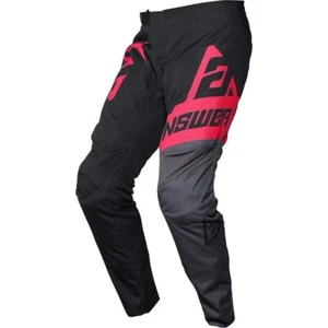 Answer Womens Syncron Dirt Bike Pants Black/Charcoal/Red Size 6 - Picture 1 of 6