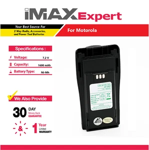 Batería NiMh 7,2V 1600mAh para Motorola NNTN4496, NNTN4851, CP040, CP140 - Imagen 1 de 5
