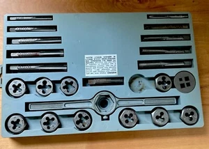 Vintage CRAFTSMAN 25 Piece Tap & Hex Die Set W/ Case /Missing: 5/16”X 16 Hex USA - Picture 1 of 8