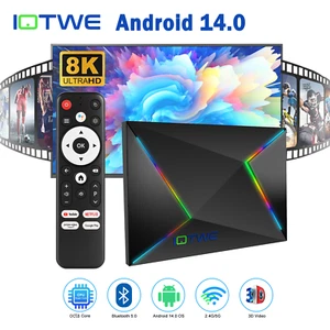 2025 NEW Smart TV BOX Android14 32GB 1000M 2.4G/5G WIFI6 Media Player Octa Core - Picture 1 of 12