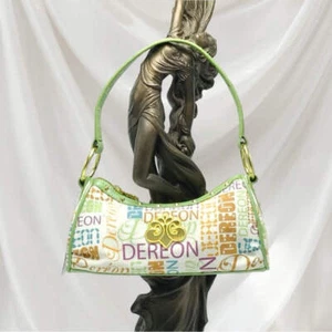 Mujer Dereon Off White | Bolso de Mano de Diseñador Verde Nuevo con Etiquetas - Imagen 1 de 4