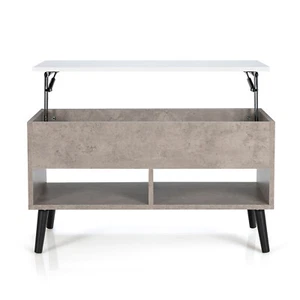 ModernTable 31.5" Lift Top Coffee Table W/ Hidden Compartment& Wood Legs - Picture 1 of 8