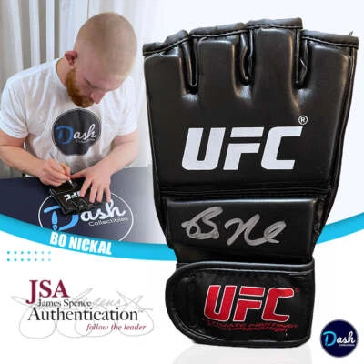 DASH COLLECTIBLES Bo Nickal Signed UFC Glove JSA Witness COA Proof Autograph Auto DASH