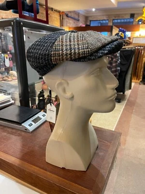Gorra de Newsboy Wigens Patchwork para Hombre Talla UE 56 (EE. UU. Ajustada Talla 7)- Nueva con Etiquetas Foto 1 de 2