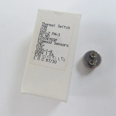 Lot of 8 Elmwood 3200-1-8 Aerospace Thermal Switches ERS-2 FM-3 NEW Space Rated  - Image 1 of 3