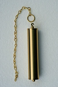 Brass Dummy weight shells 150 x 32mm with 250mm long brass chain - Picture 1 of 1