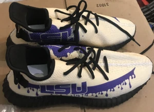 LSU Tigers NCAA Baseball Football Sneakers Shoes Brand New Measurements Below - Picture 1 of 3