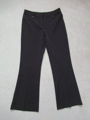 NWOT Studio 1940 Y2K Black Gray Pin Stripe Bootcut Mid Rise Work Dress Pants 8P - Image 1 of 4