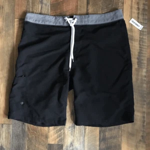 Old Navy men’s swim trunks shorts black ties unlined size 38 New with tags (W*) - Picture 1 of 3