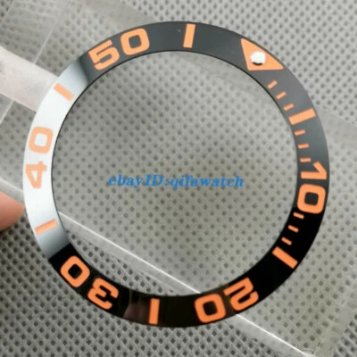 New 40mm black orange Big Ceramic Bezel insert for 43mm Watch  - Image 1 of 3