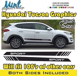 HYUNDAI Tucson SUV Santa Fe Sport Rayas Calcomanías Adhesivas Gráficos SIN P&P 003 - Imagen 1 de 4