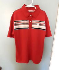 Travis Mathew Polo Shirt Boys Medium Dark Red Golf Casual Preppy College Logo