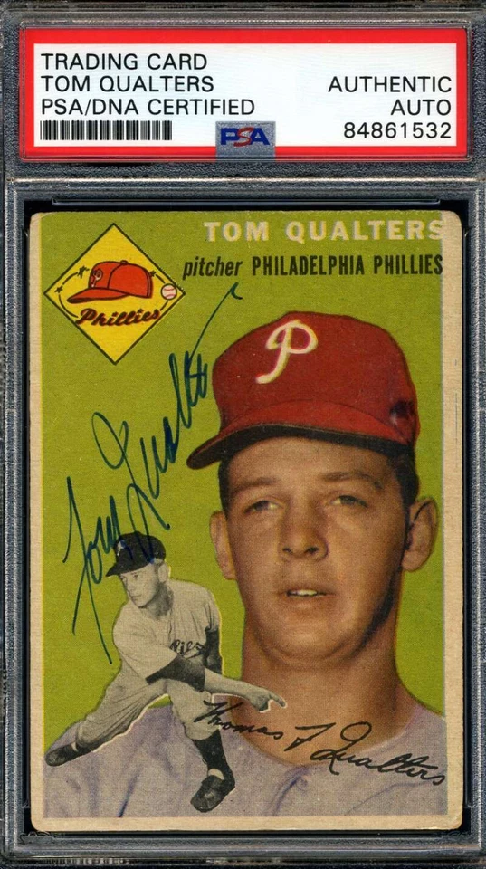 Tom Qualters PSA DNA Signed 1954 Topps Autograph - Image 1 of 1