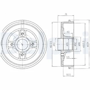 2x DELPHI BF423 BRAKE DRUM Nissan hinten passend für NISSAN RENAULT - Bild 1 von 2