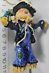 Blue Sky Clayworks 12" hängende SCARECROW & Krähe 2001 Spaghetti Ton Handarbeit - Bild 1 von 12