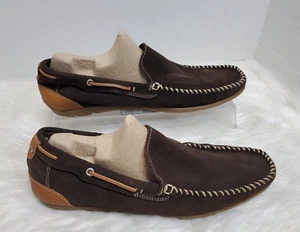 Sandrino (Sandro Moscoloni) Brown Driving Mocc Shoes Men's Size 12D Suede S-20 - Picture 1 of 14