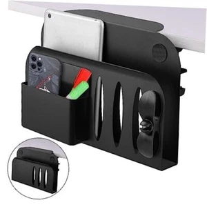 Desk Side Storage, Under Desk Storage, No Drill Under Desk Organizer with Black - Picture 1 of 7