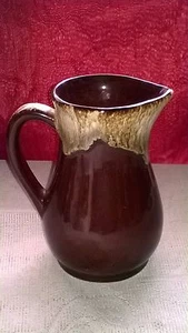 Jarra de goteo vintage Roseville O RRP Co marrón 2 tazas 6" perfecto estado  - Imagen 1 de 4