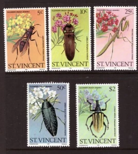 Conjunto de sellos de insectos de San Vicente 1979 MNH como nuevos - Imagen 1 de 1