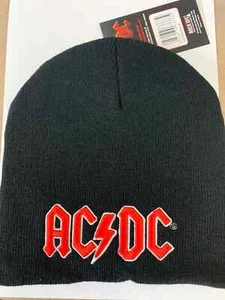 AC/DC KLASSISCHE BESTICKTE LOGO BEANIE MÜTZE OFFIZIELL LIZENZIERTER ARTIKEL - Bild 1 von 10