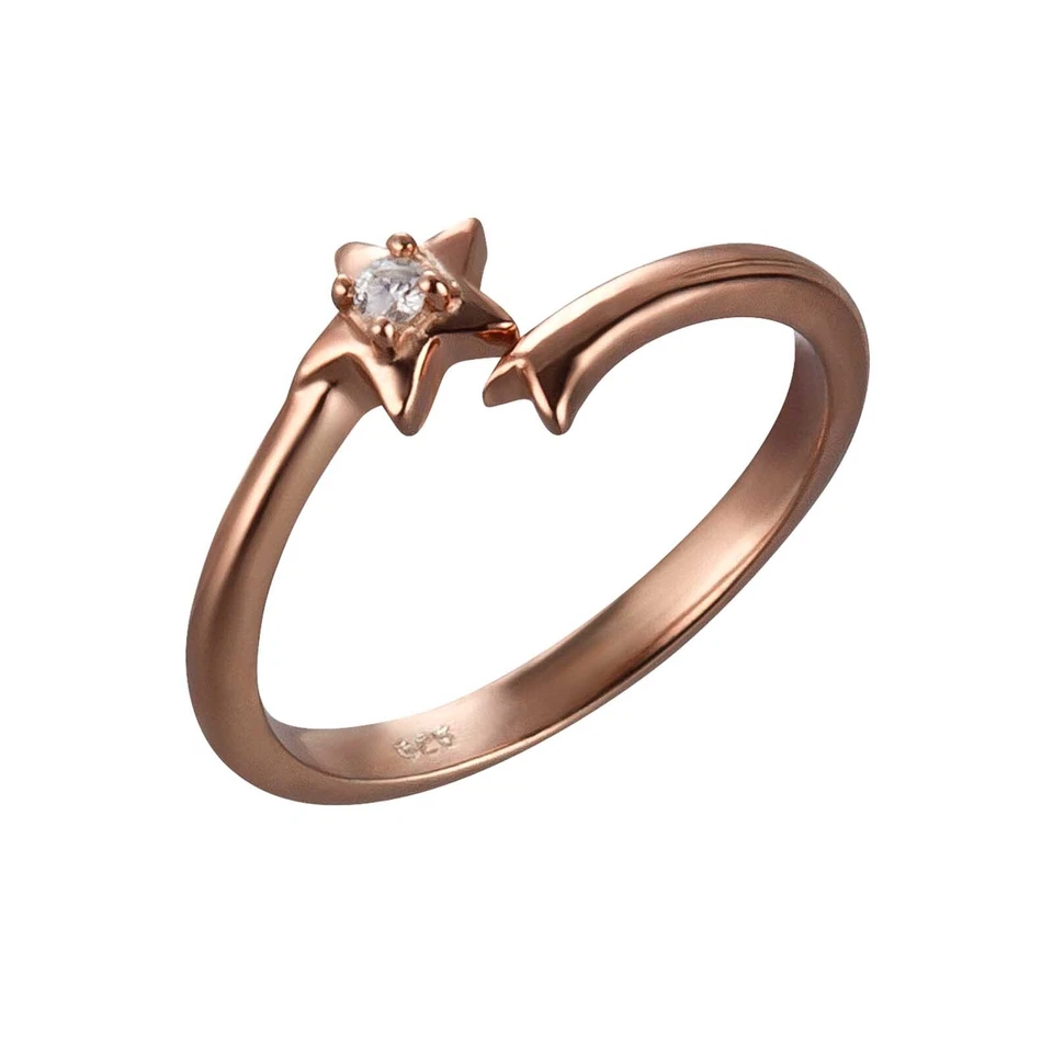 Zehenring Zehring Stern 925 Silber rosegold Zehenschmuck - Bild 1 von 1