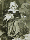 Perrault Going to Market DUTCH GIRL w CHICKENS in BASKET 1870 Antique Art Matted