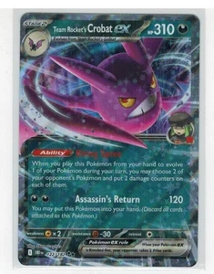Pokemon Team Rocket's Crobat EX 122/182 - Picture 1 of 2