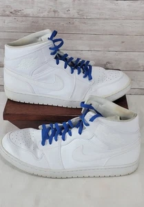 Nike Air Jordan 1 Mid "Triple White" 554724-130 Herren 14 Gebraucht  - Bild 1 von 14