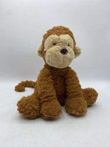 Jellycat Fuddlewuddle Monkey - rostbrauner Affe strukturiertes Beanie Stofftier 9 Zoll - Bild 1 von 14