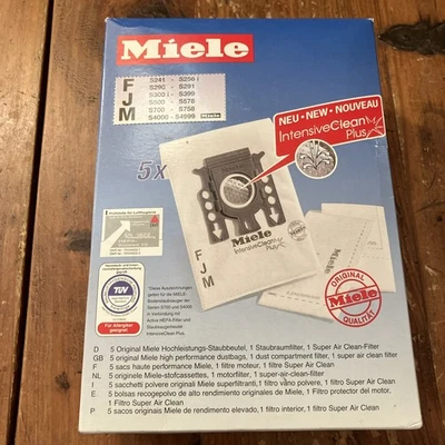 5-Pack Genuine Miele FJM Vacuum Cleaner Bags, w/ Filters, Authentic OEM - image 1 of 4