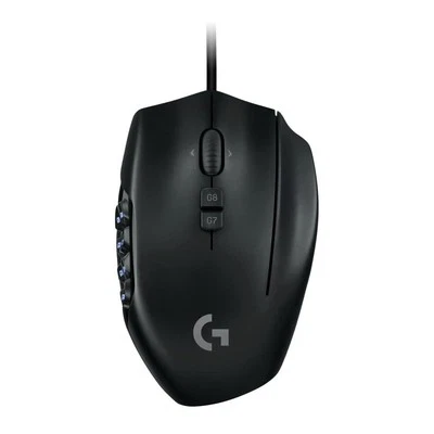 Logitech G600t Wired RGB Gaming Mouse 20 Button USB MMO Black Windows Mac PC - Image 1 of 4