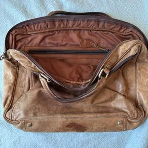 Brooks Brothers Leather Overnighter by Valenzuela & Jensen Brown Made Colombia - Picture 1 of 21