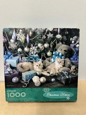Springbok Christmas Kittens 1000 Piece Jigsaw Puzzle Complete - Image 1 of 4