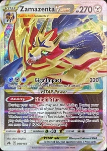 Pokemon TCG Zamazenta VSTAR 099/159 Crown Zenith Ultra Rare - Picture 1 of 1